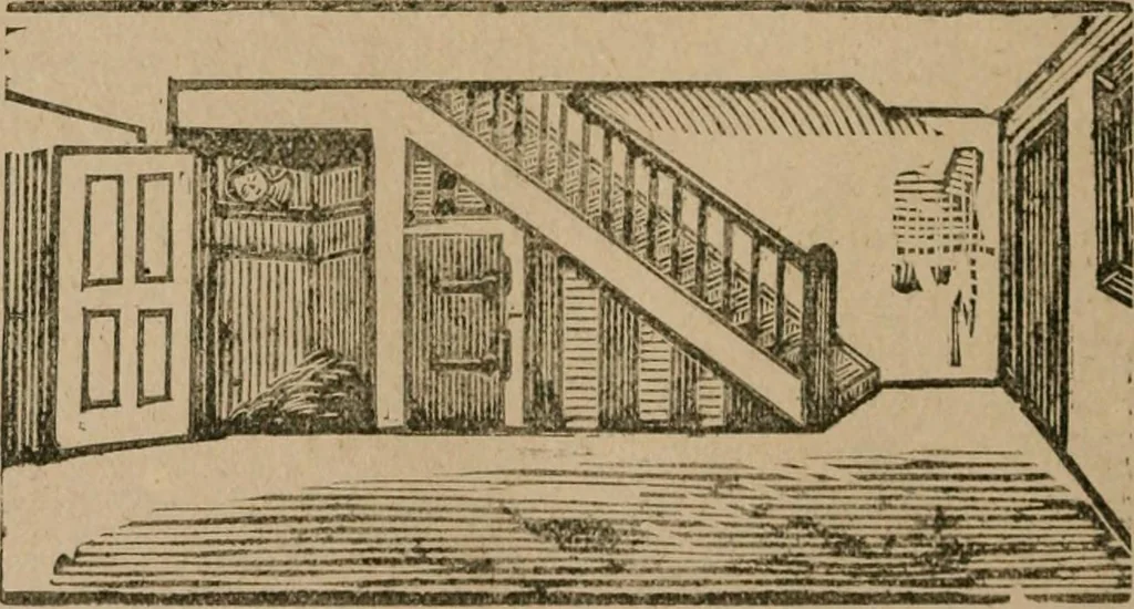 An illustration from The life and times of James Catnach : (late of Seven Dials), ballad monger, 1878, leaf 259