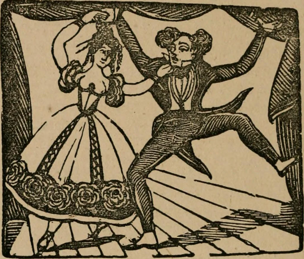 An illustration from The life and times of James Catnach : (late of Seven Dials), ballad monger, 1878, leaf 295
