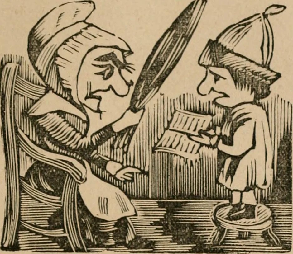 An illustration from The life and times of James Catnach : (late of Seven Dials), ballad monger, 1878, leaf 304