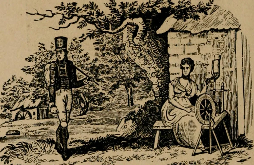 An illustration from The life and times of James Catnach : (late of Seven Dials), ballad monger, 1878, leaf 35