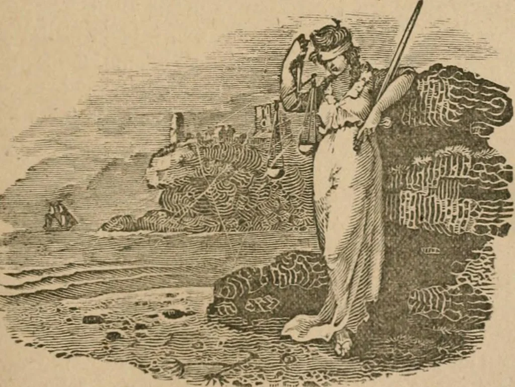 An illustration from The life and times of James Catnach : (late of Seven Dials), ballad monger, 1878, leaf 358
