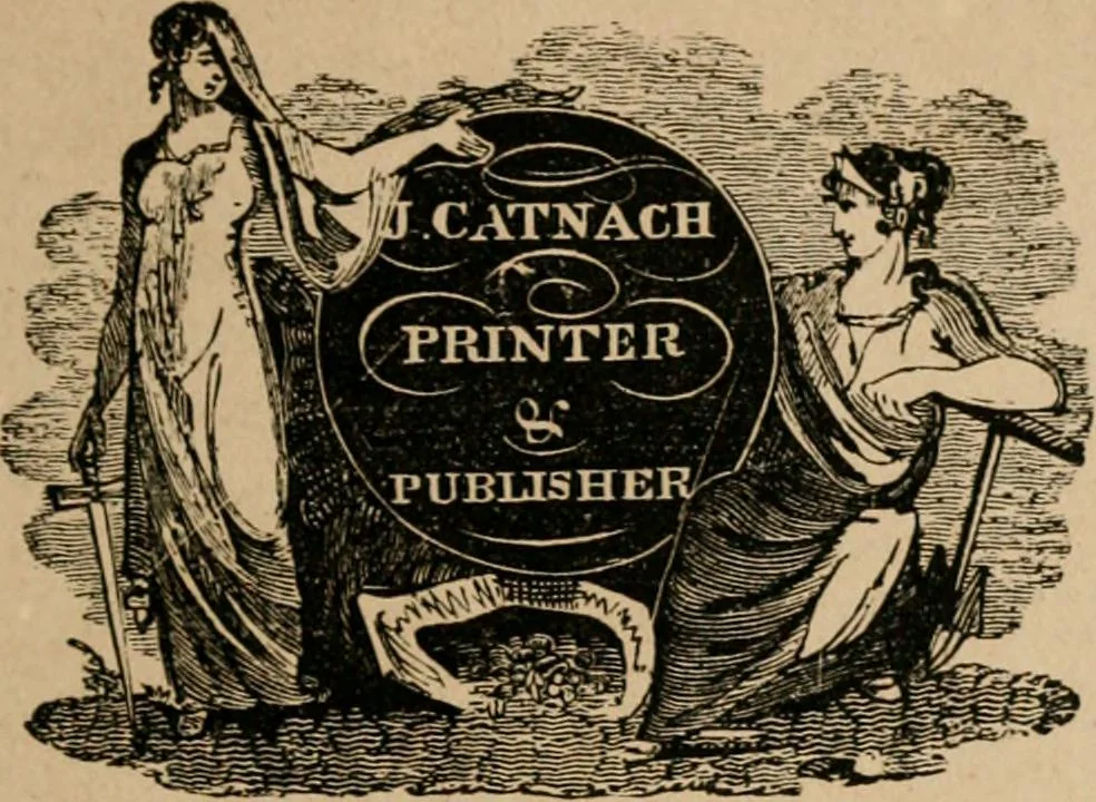 An illustration from The life and times of James Catnach : (late of Seven Dials), ballad monger, 1878, leaf 36
