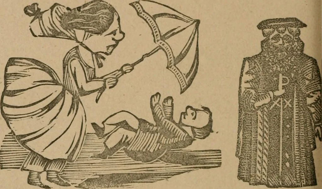 An illustration from The life and times of James Catnach : (late of Seven Dials), ballad monger, 1878, leaf 401