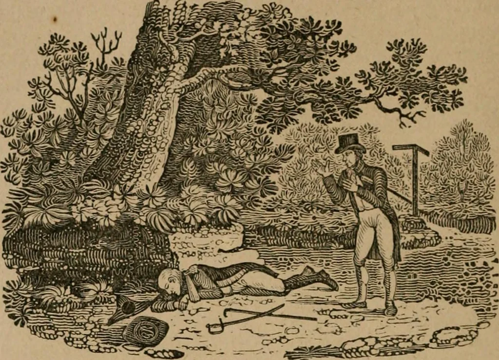 An illustration from The life and times of James Catnach : (late of Seven Dials), ballad monger, 1878, leaf 41