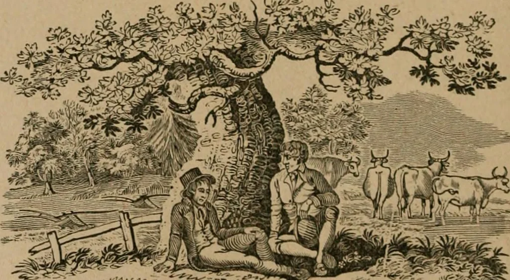 An illustration from The life and times of James Catnach : (late of Seven Dials), ballad monger, 1878, leaf 41