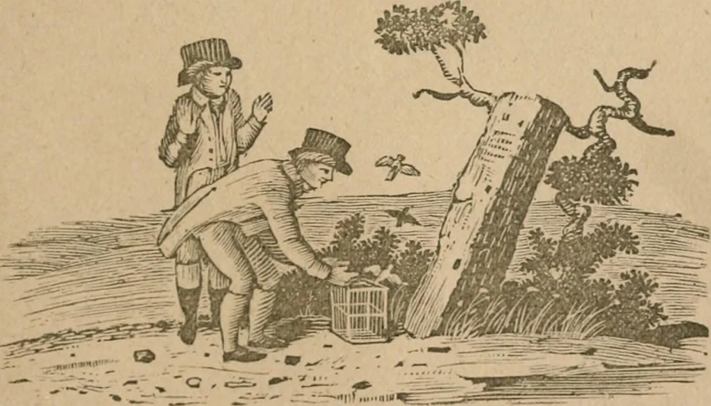 An illustration from The life and times of James Catnach : (late of Seven Dials), ballad monger, 1878, leaf 410