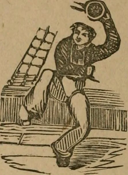 An illustration from The life and times of James Catnach : (late of Seven Dials), ballad monger, 1878, leaf 411