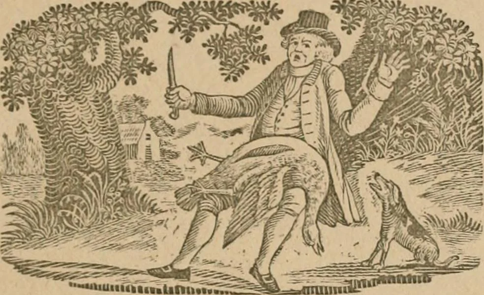 An illustration from The life and times of James Catnach : (late of Seven Dials), ballad monger, 1878, leaf 422