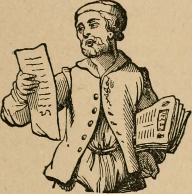 An illustration from The life and times of James Catnach : (late of Seven Dials), ballad monger, 1878, leaf 62