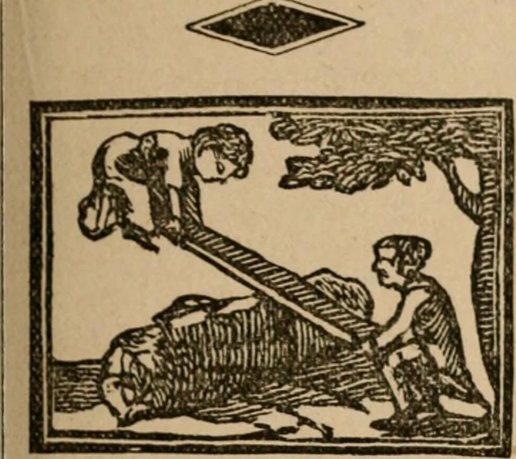 An illustration from The life and times of James Catnach : (late of Seven Dials), ballad monger, 1878, leaf 74