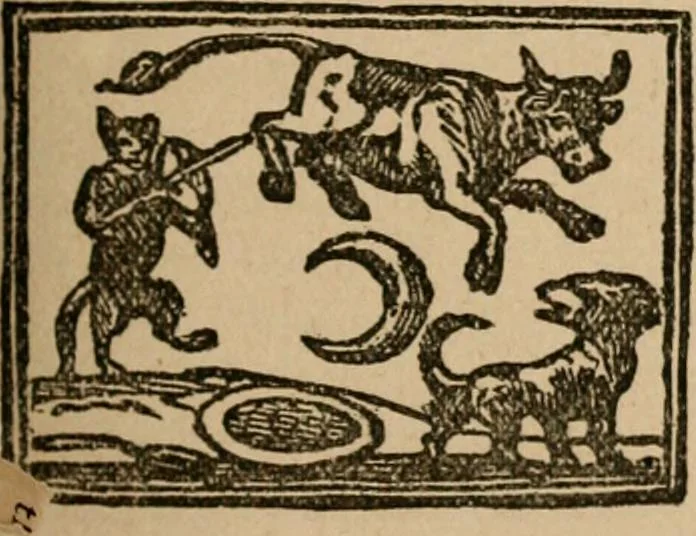 An illustration from The life and times of James Catnach : (late of Seven Dials), ballad monger, 1878, leaf 74