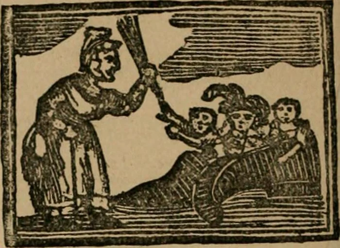 An illustration from The life and times of James Catnach : (late of Seven Dials), ballad monger, 1878, leaf 75