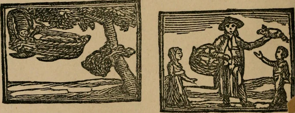 An illustration from The life and times of James Catnach : (late of Seven Dials), ballad monger, 1878, leaf 75