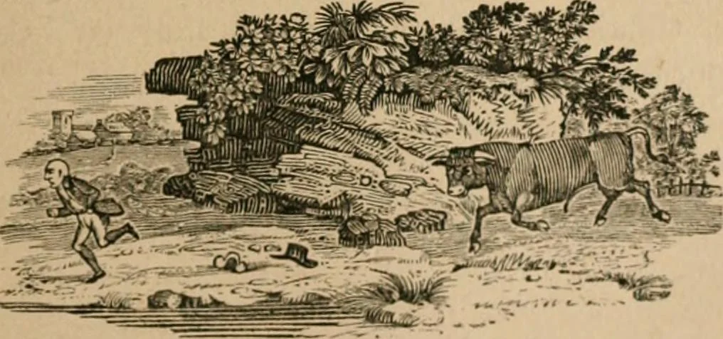 An illustration from The life and times of James Catnach : (late of Seven Dials), ballad monger, 1878, leaf 76