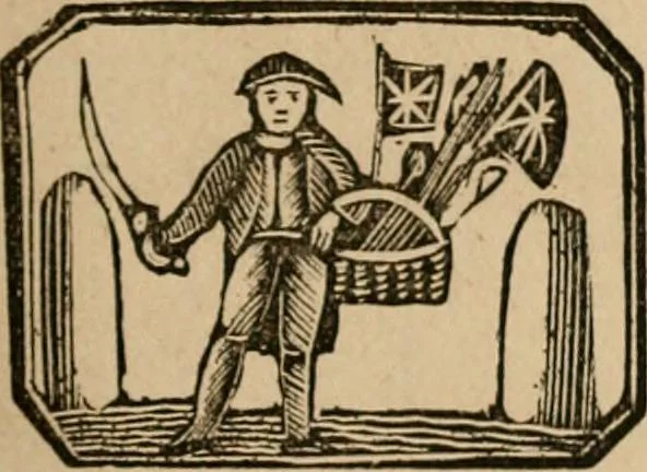 An illustration from The life and times of James Catnach : (late of Seven Dials), ballad monger, 1878, leaf 82