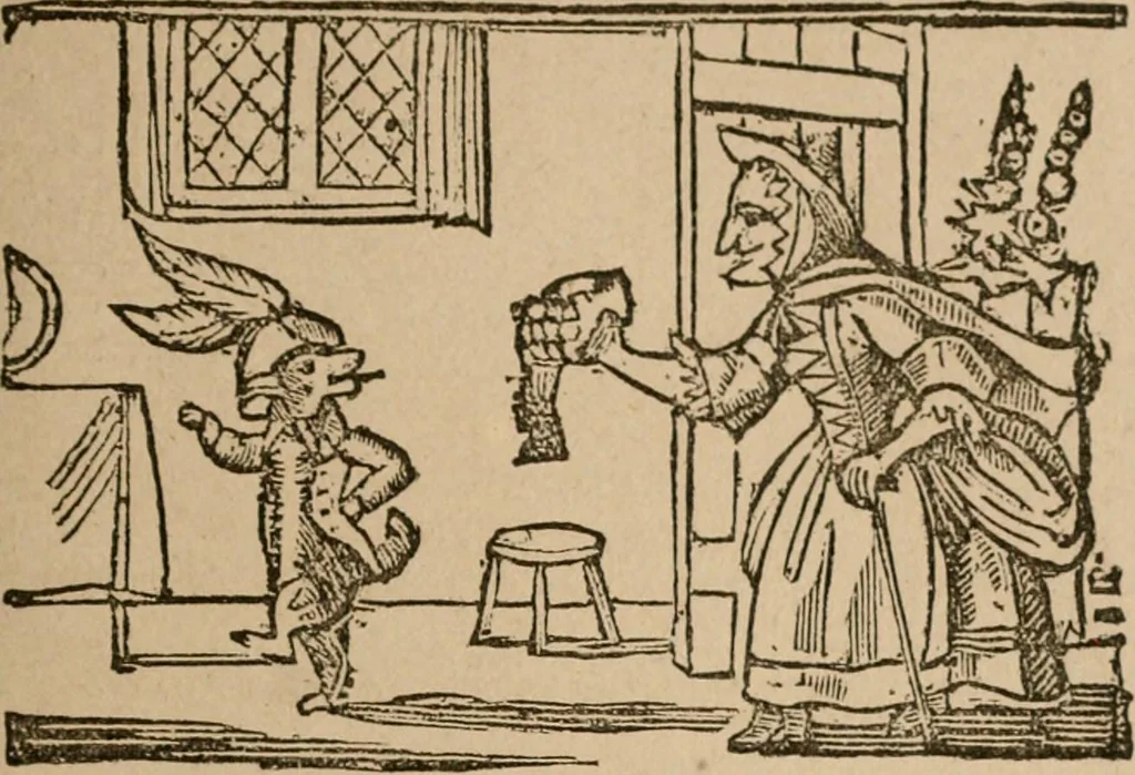 An illustration from The life and times of James Catnach : (late of Seven Dials), ballad monger, 1878, leaf 90