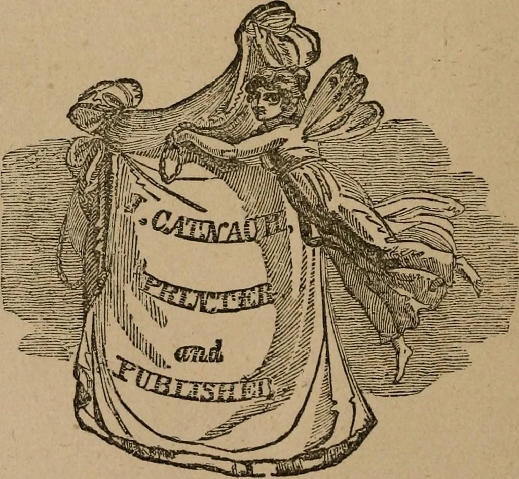An illustration from The life and times of James Catnach : (late of Seven Dials), ballad monger, 1878, leaf 95