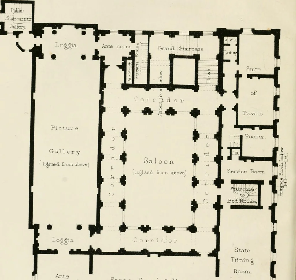 An illustration from The life and works of Sir Charles Barry, R.A., F.R.S., &c. &c., 1867, leaf 127