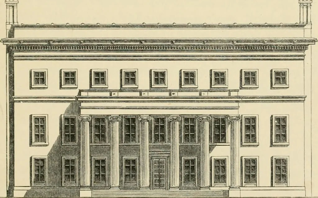 An illustration from The life and works of Sir Charles Barry, R.A., F.R.S., &c. &c., 1867, leaf 142