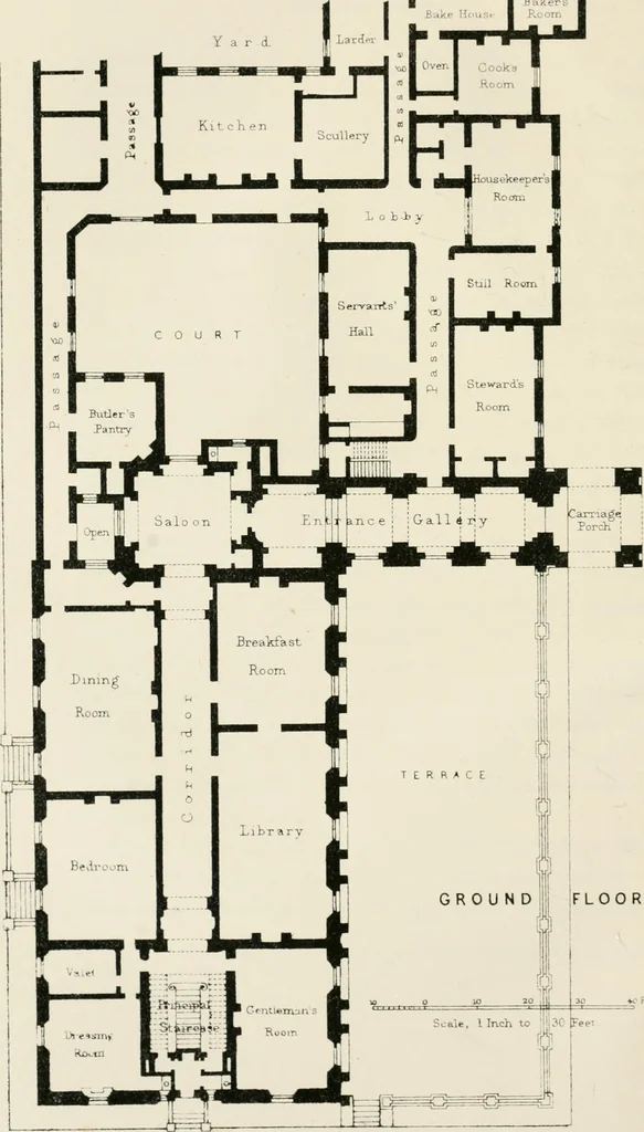 An illustration from The life and works of Sir Charles Barry, R.A., F.R.S., &c. &c., 1867, leaf 147