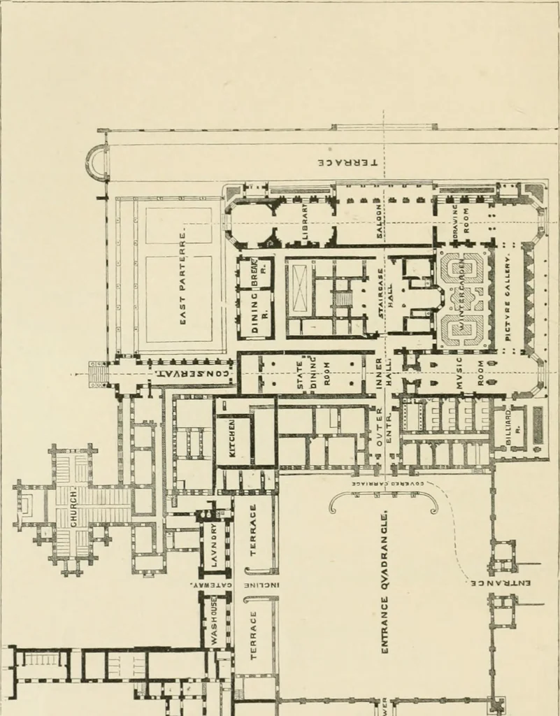 An illustration from The life and works of Sir Charles Barry, R.A., F.R.S., &c. &c., 1867, leaf 349