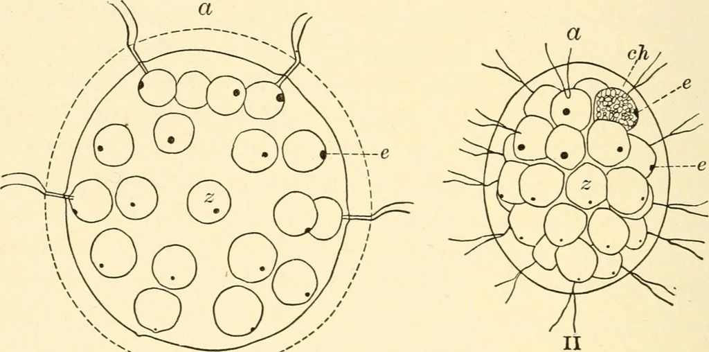 An illustration from Light and the behavior of organisms, 1911, leaf 163