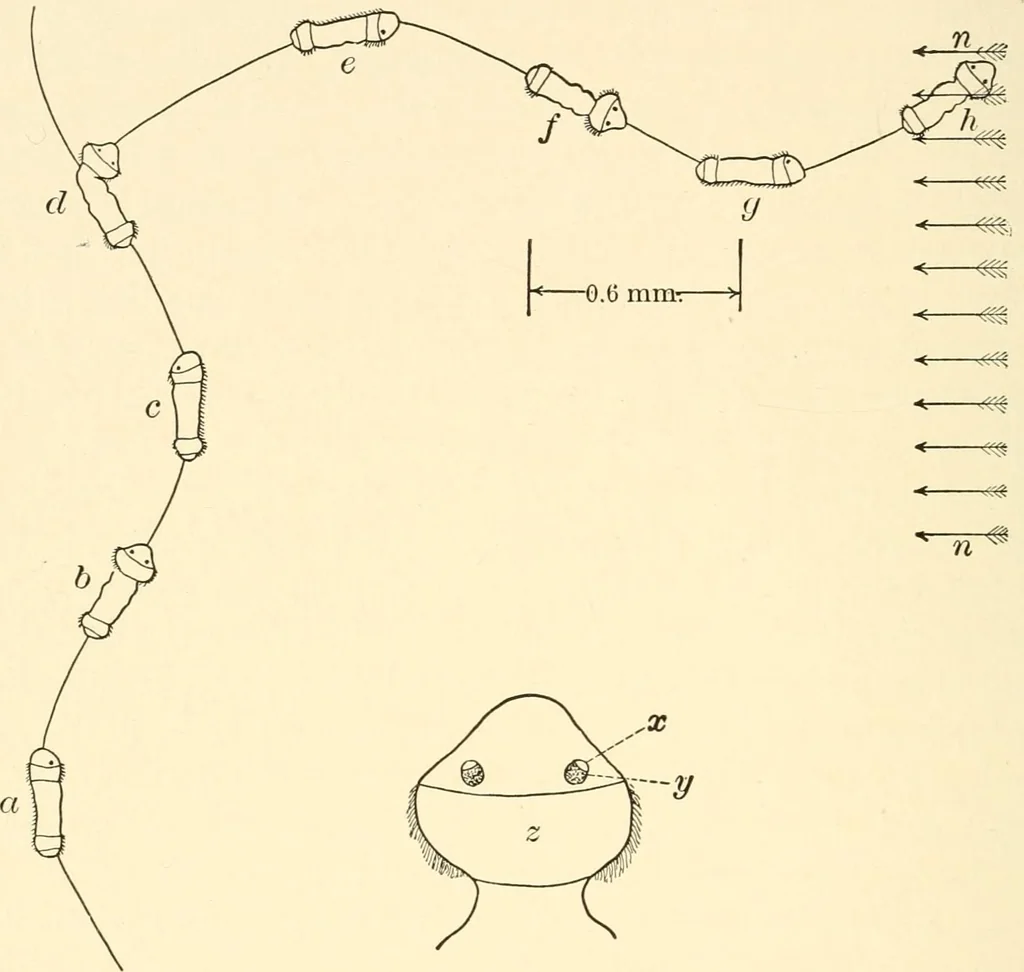 An illustration from Light and the behavior of organisms, 1911, leaf 187