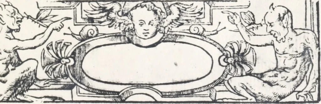 An illustration from A light bondell of liuly discourses called Churchyardes charge, presented as a Newe yeres gifte to the right honourable, the Earle of Surrie .., 1580, leaf 4