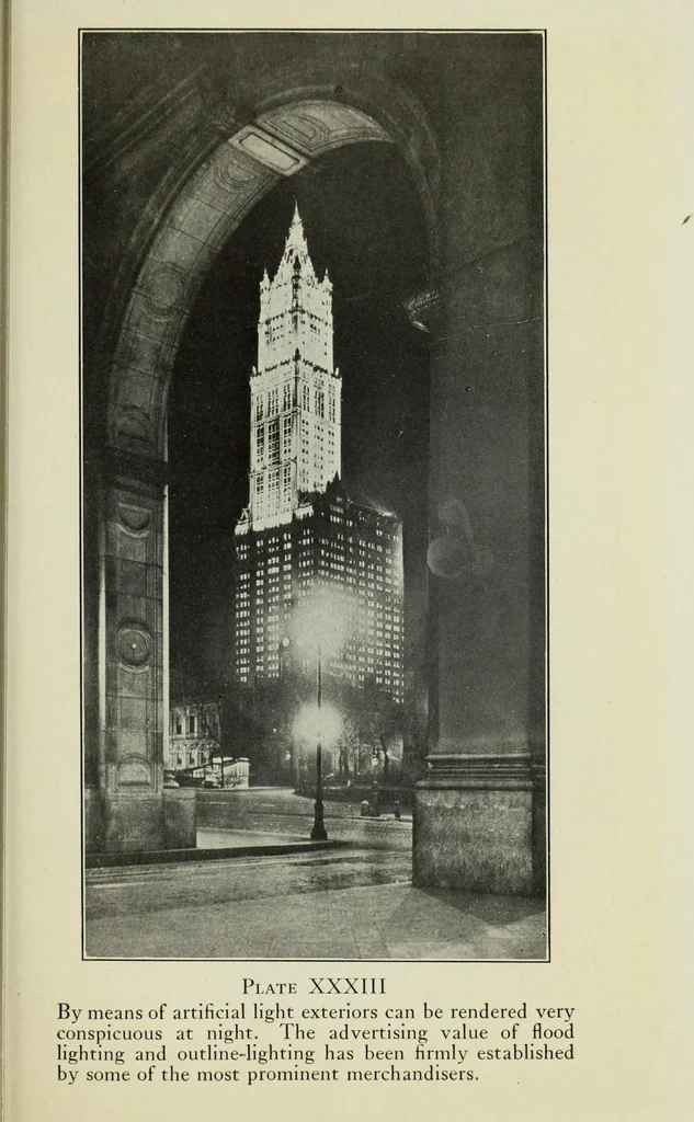 An illustration from Light and color in advertising and merchandising, 1927, leaf 329