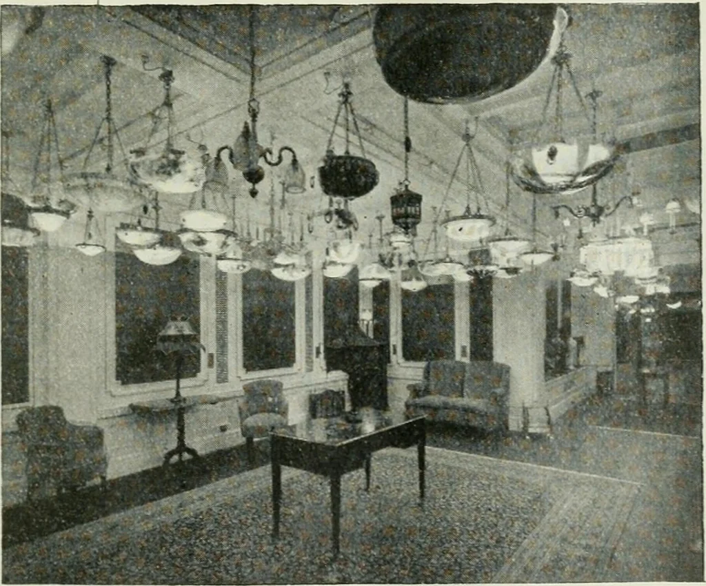 An illustration from Light and lighting, 1908, leaf 192