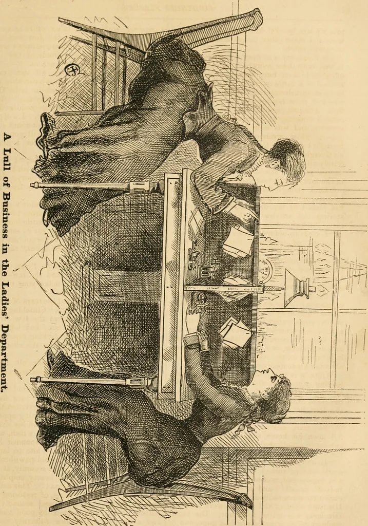 An illustration from Lightning flashes and electric dashes, a volume of choice telegraphic literature, humor, fun, wit & wisdom, 1877, leaf 106