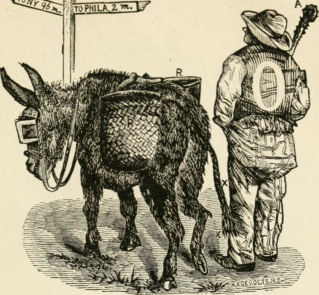 An illustration from Lightning flashes and electric dashes, a volume of choice telegraphic literature, humor, fun, wit & wisdom, 1877, leaf 162