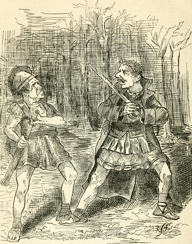 An illustration from Lightning flashes and electric dashes, a volume of choice telegraphic literature, humor, fun, wit & wisdom, 1877, leaf 177