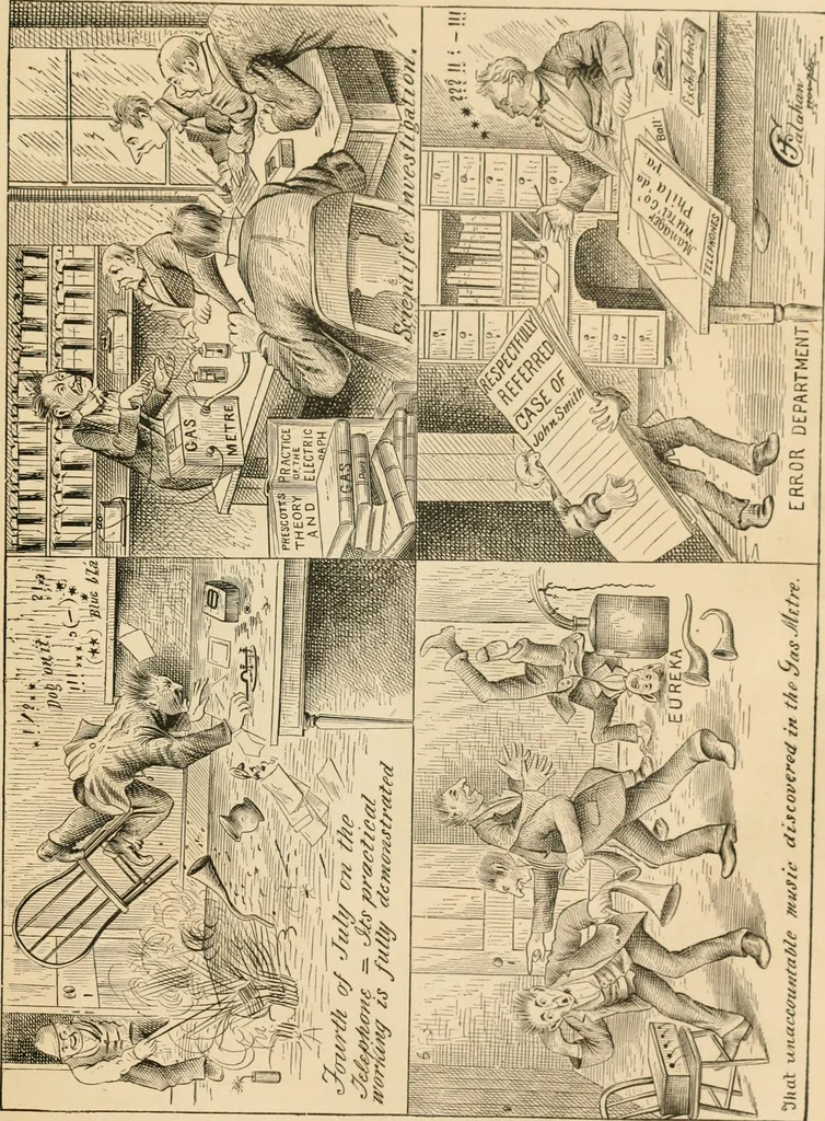 An illustration from Lightning flashes and electric dashes, a volume of choice telegraphic literature, humor, fun, wit & wisdom, 1877, leaf 26