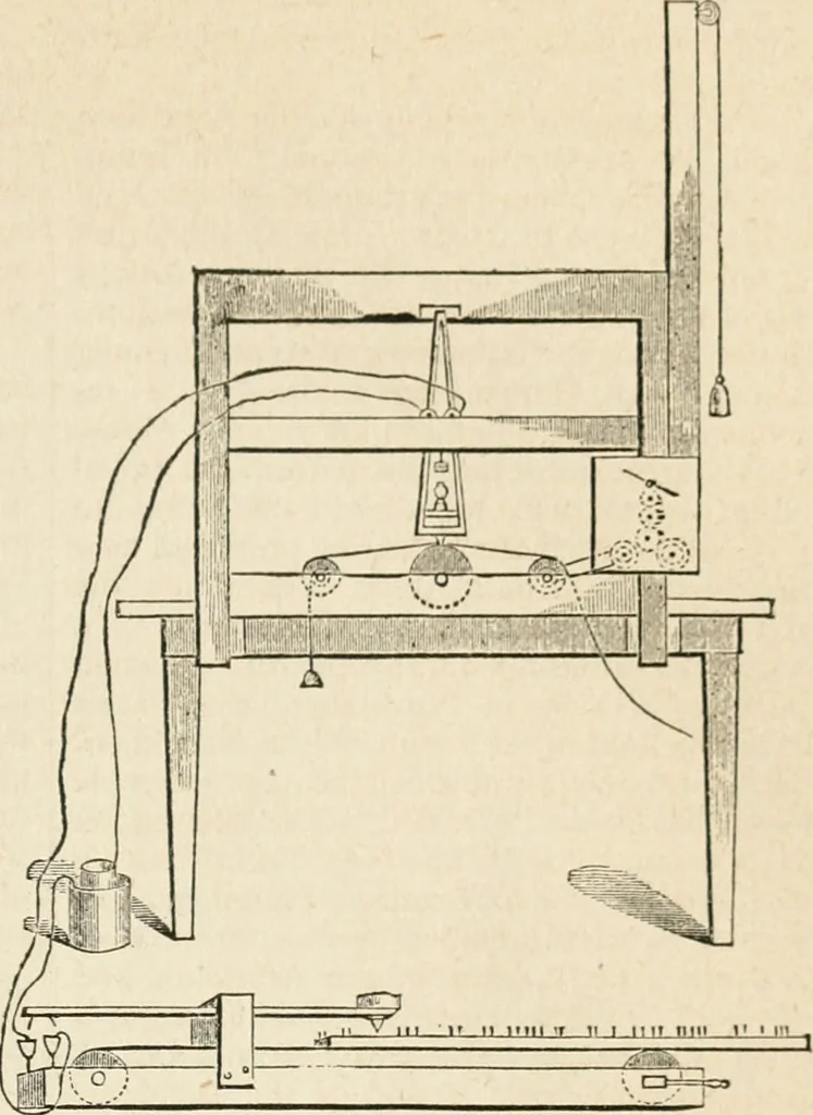 An illustration from Lightning flashes and electric dashes, a volume of choice telegraphic literature, humor, fun, wit & wisdom, 1877, leaf 32