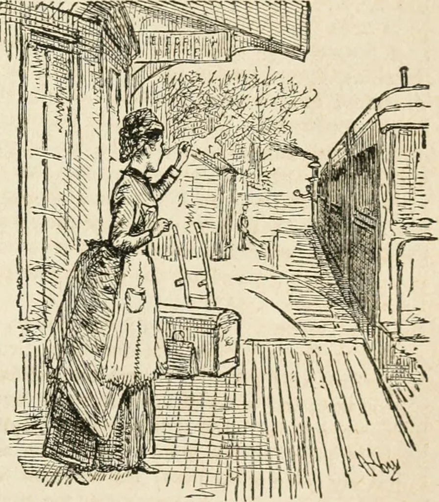 An illustration from Lightning flashes and electric dashes, a volume of choice telegraphic literature, humor, fun, wit & wisdom, 1877, leaf 72
