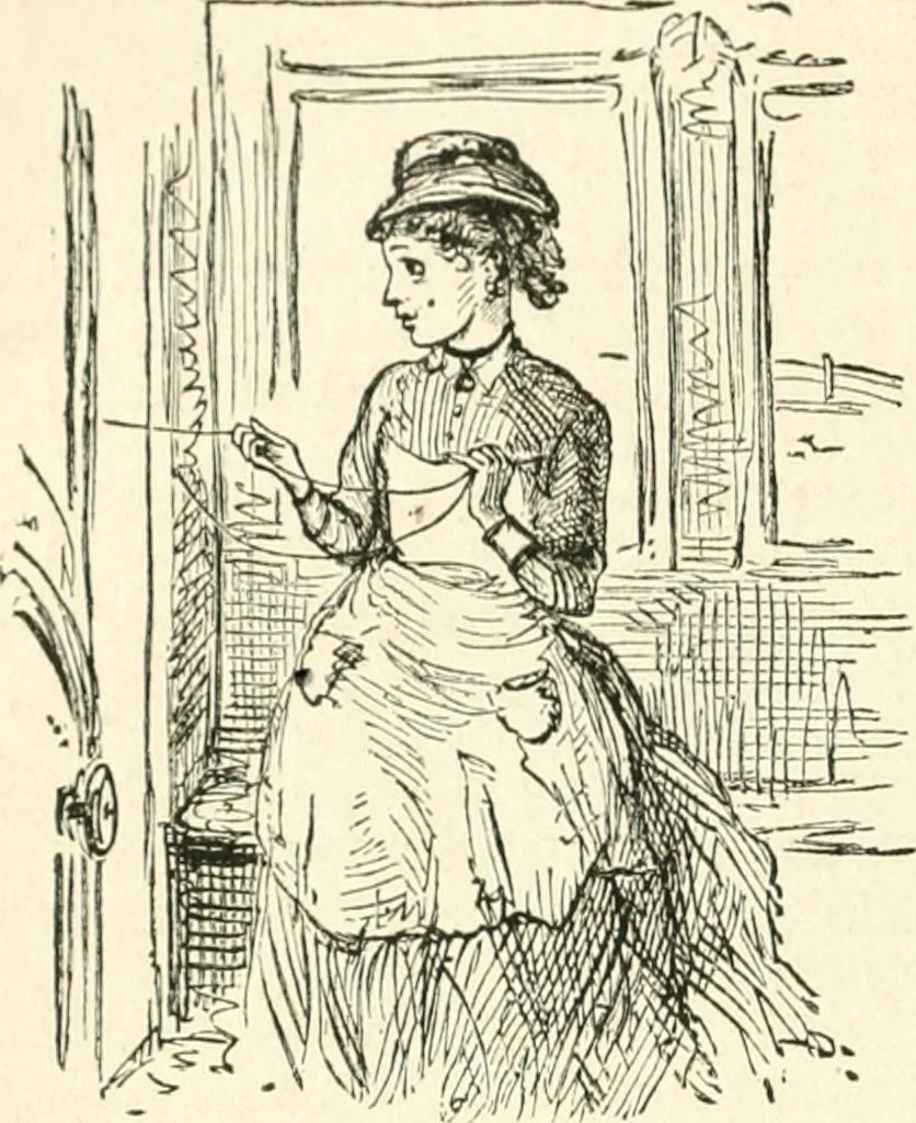 An illustration from Lightning flashes and electric dashes, a volume of choice telegraphic literature, humor, fun, wit & wisdom, 1877, leaf 75