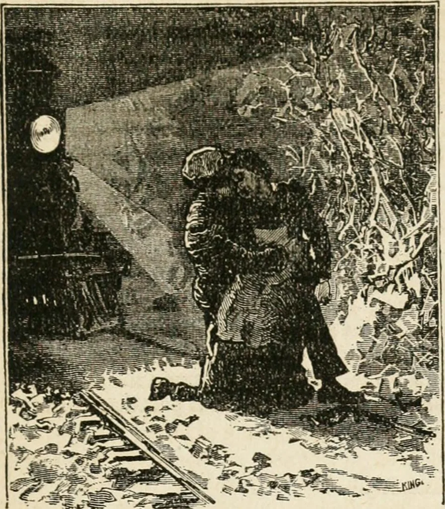 An illustration from Lightning flashes and electric dashes, a volume of choice telegraphic literature, humor, fun, wit & wisdom, 1877, leaf 84