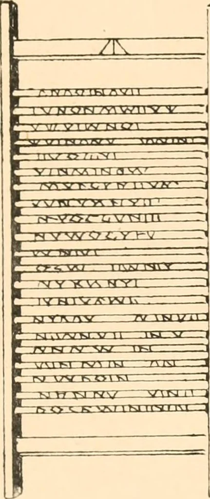 An illustration from The light of Britannia. The mysteries of ancient British druidism unveiled; the original source of phallic worship, and the secrets of the court of King Arthur revealed; the creed of the stone age restored, and the Holy Grael discovered in Wales, 1893, leaf 456