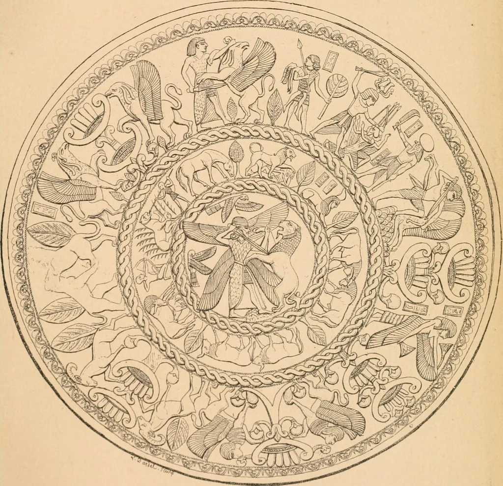An illustration from L'imagerie phenicienne et la mythologie iconologique chez les Grecs, 1880, leaf 208
