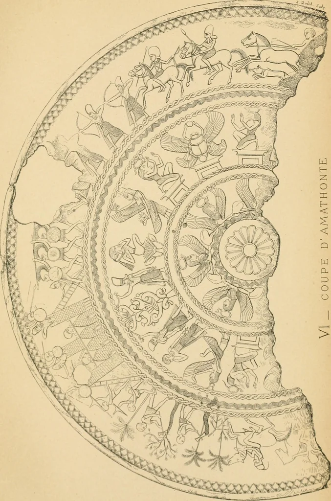 An illustration from L'imagerie phenicienne et la mythologie iconologique chez les Grecs, 1880, leaf 212