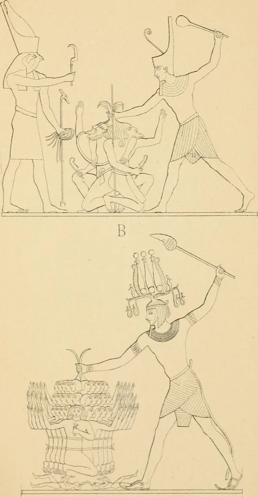 An illustration from L'imagerie phenicienne et la mythologie iconologique chez les Grecs, 1880, leaf 216
