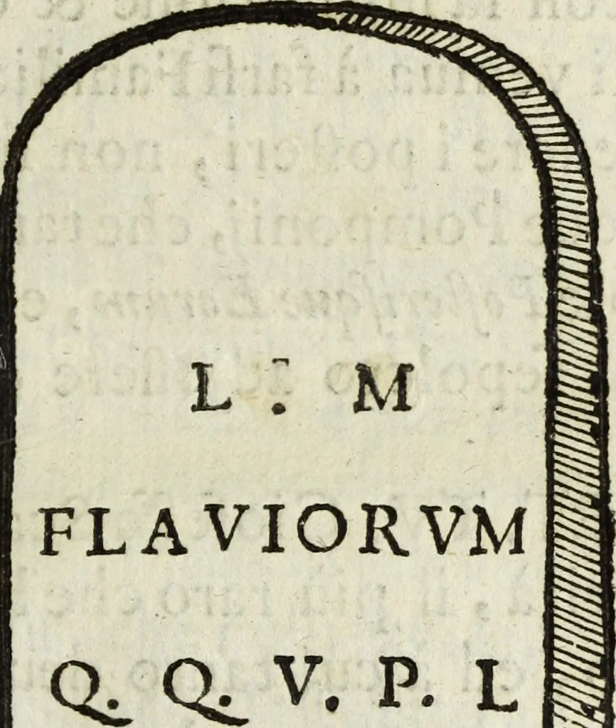 An illustration from Li marmi eruditi, ouero, Lettere sopra alcune antiche inscrizione, 1659, leaf 104