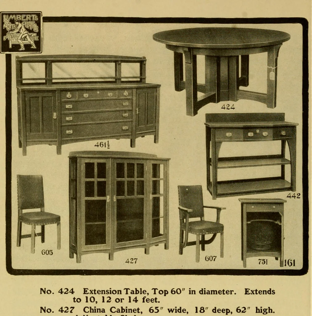 An illustration from Limberts Holland Dutch arts and crafts furniture., 1900, leaf 33
