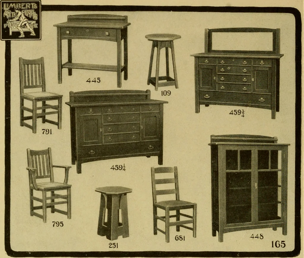 An illustration from Limberts Holland Dutch arts and crafts furniture., 1900, leaf 37
