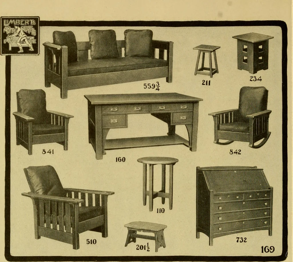 An illustration from Limberts Holland Dutch arts and crafts furniture., 1900, leaf 41