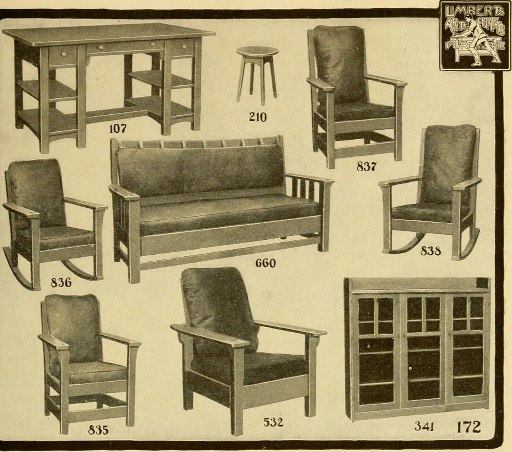 An illustration from Limberts Holland Dutch arts and crafts furniture., 1900, leaf 44