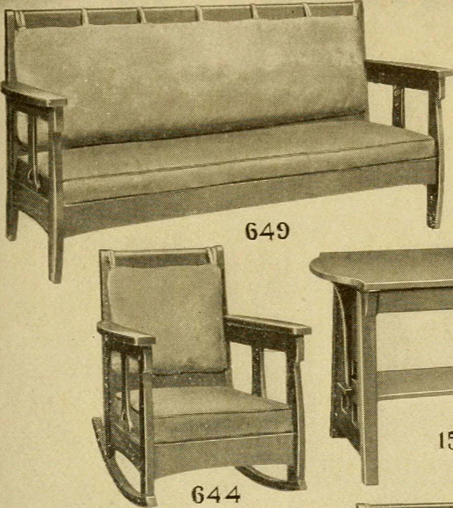 An illustration from Limberts Holland Dutch arts and crafts furniture., 1900, leaf 46