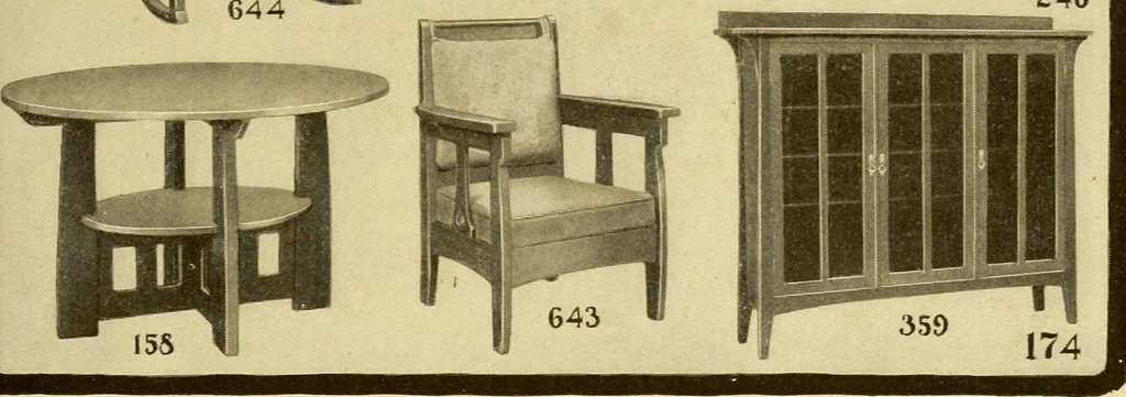 An illustration from Limberts Holland Dutch arts and crafts furniture., 1900, leaf 46