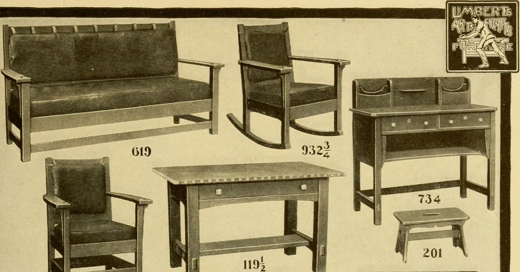 An illustration from Limberts Holland Dutch arts and crafts furniture., 1900, leaf 48